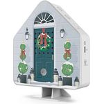 Northpoint Weihnachtsmelodie-Box Schneehaus Wintermelodien Weihnachtssounds Box Bewegungsmelder Licht Aufladbar mit Wandhalterung