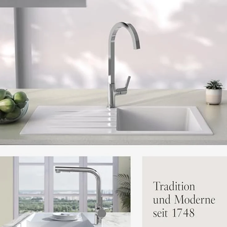 Villeroy & Boch Variaro Küchenarmatur, 360° schwenkbarer Auslauf, FirmaFlow® Kartusche, Schnellmontagesystem, Chrom-Finish – Bild 7
