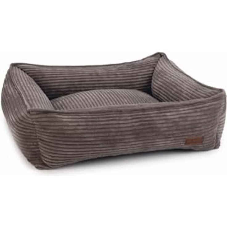 Designed by Lotte Ribbed, Hundebett + Katzenbett aus hochwertigem Rippenstoff, waschbarer Bezug, rutschfester Boden, in 5 Farben und 3 Größen erhältlich, 95x80x23 cm – Bild 1