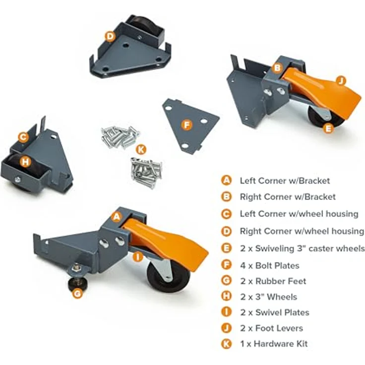 Bora Portamate PM-1100, Mobiles Basis-Set mit 180 kg Tragkraft, verstellbares Rollset für Werkzeuge und Maschinen – Bild 2