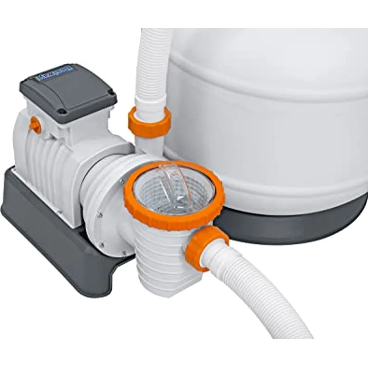Bestway Flowclear Sandfilteranlage, 11.355 l/h Umwälzleistung, geeignet für Pools bis 64.000 l, rostfreier Tank, integrierte Zeitschaltuhr – Bild 7