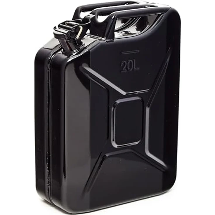 BW® Benzinkanister Metall 3x 20 Liter, Schwarz RAL 9005, TÜV-geprüft, UN-zugelassen, 0,9mm Stahl für Benzin, Diesel, E10, 2-Takt, Made in Europe – Bild 3