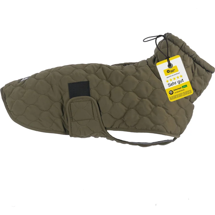 Wanderpfote Hundejacke in Grün, Steppjacke für Hunde - besonders Warm & Hochwertig – Bild 1