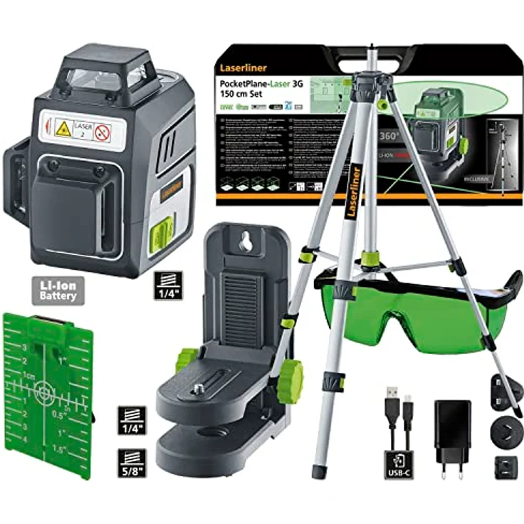 LASERLINER Akku-Multifunktions-Linienlaser PocketPlane 3G 3,7 V 3,6 Ah Li-Ion – Bild 1