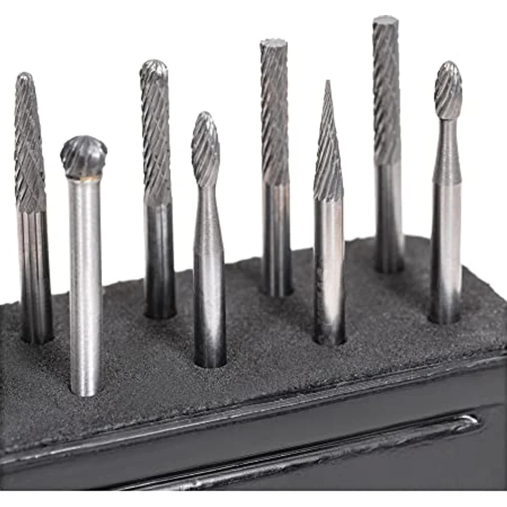 STIER HM Frässtifte-Set 10-tlg., 3 mm Schaft, robuster Frässtift für Holz, Stein und Metallbearbeitung – Bild 3