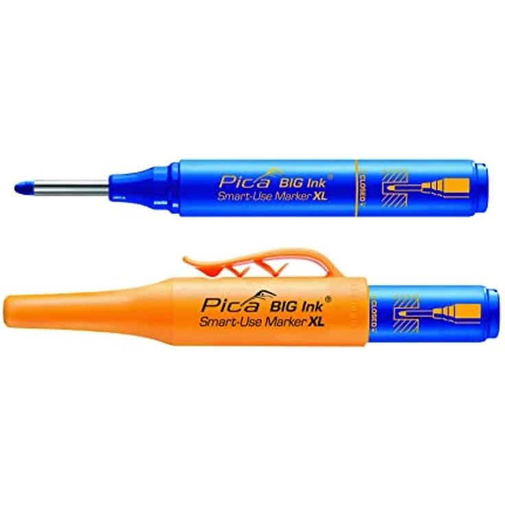 Pica BIG Ink Smart-Use Marker XL rot (kräftige Markierungen, für glatte + trockene Oberflächen geeignet, inklusive Köcherschoner) 170/41 – Bild 2