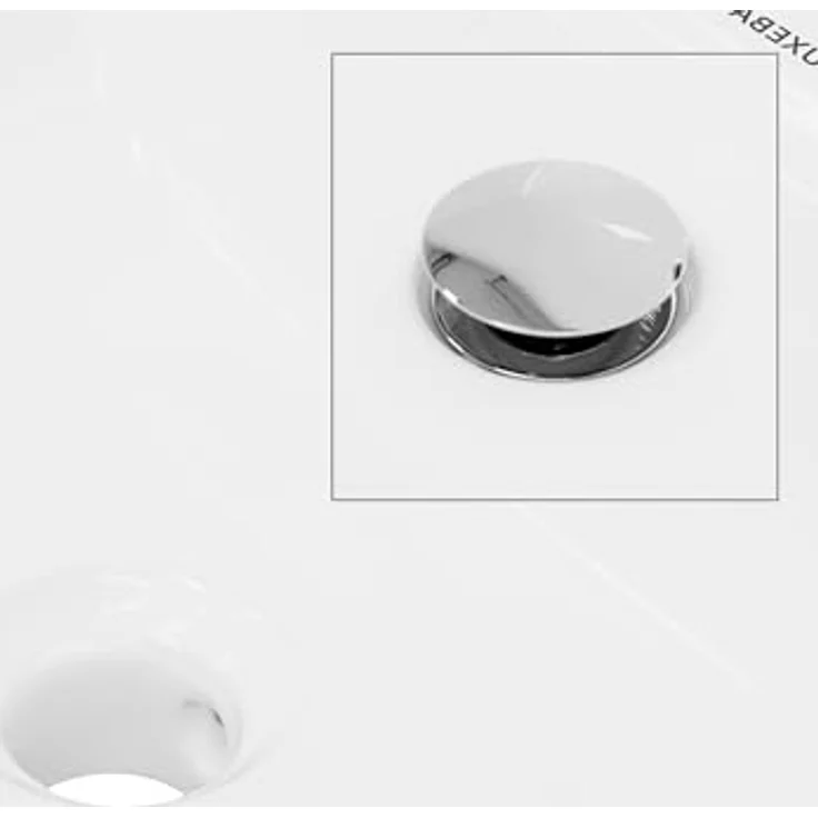 ECD Germany Waschbecken 605 x 465 x 160 mm Keramik Weiß – Bild 6