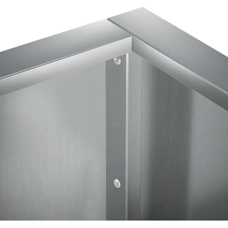 vidaXL Beetumrandung Stützmauer, 4 Stück, 100 x 100 x 30 cm, wetterbeständiger verzinkter Stahl, Silber, modulares Design – Bild 7