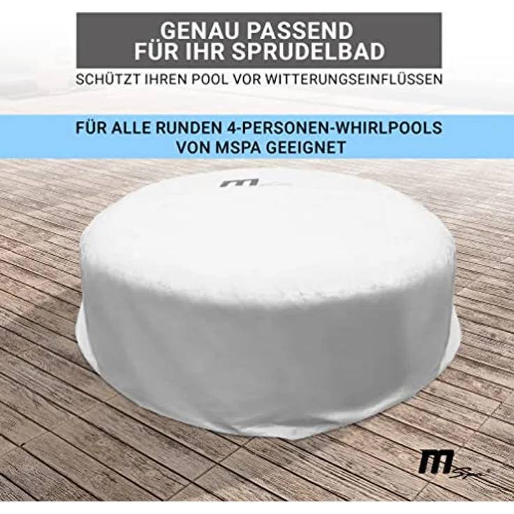 Miweba Mspa Whirlpool Abdeckhaube B9300107 190x70cm Abdeckplane Schutzhülle – Bild 4