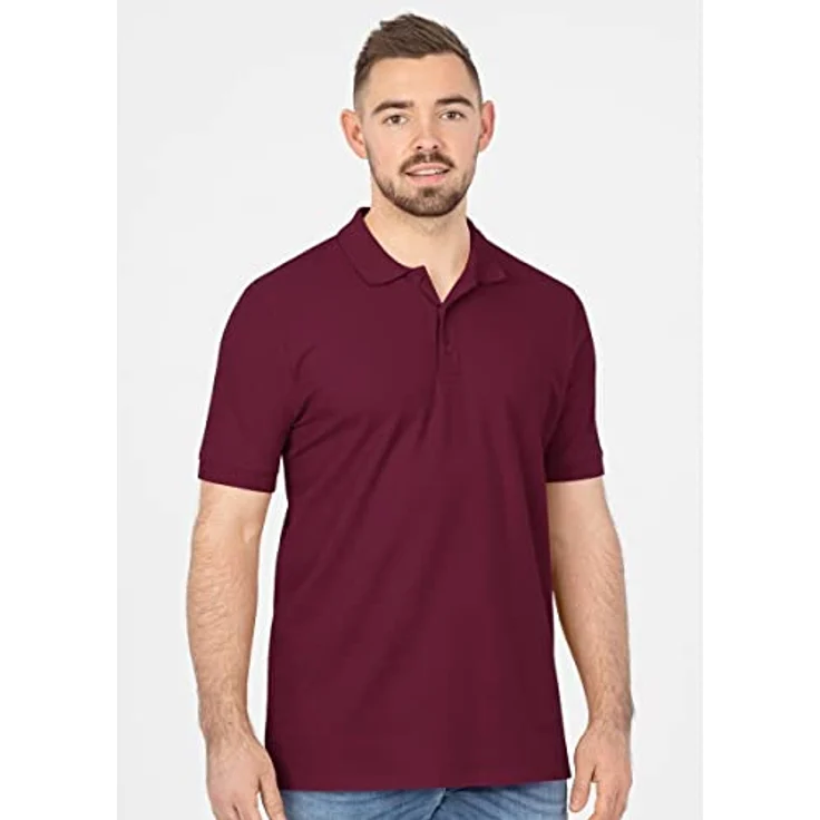 JAKO Herren Polo Organic Shirt, klassisches Piqué, 100% Bio-Baumwolle, Rot, (3XL) – Bild 8