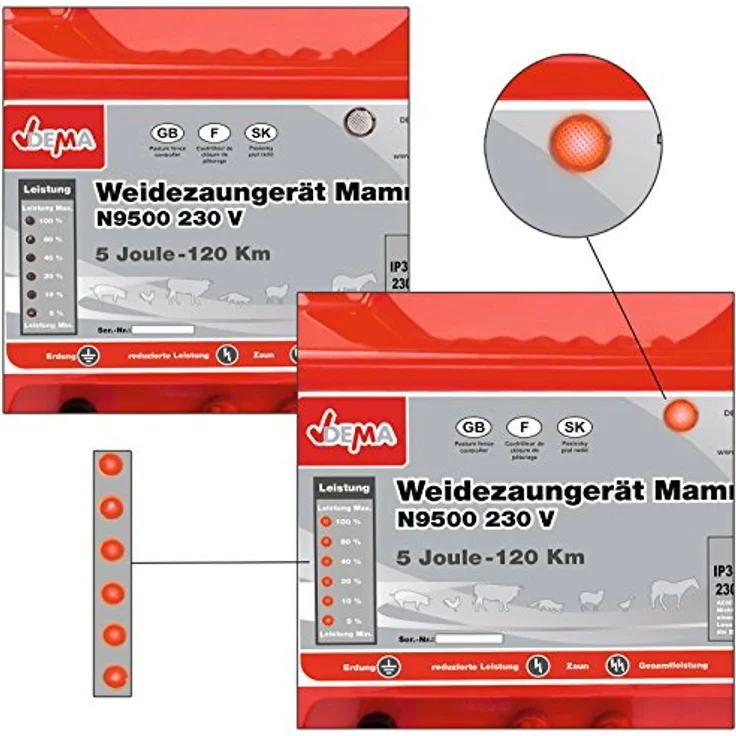 Weidezaungerät Mammut N9500 Elektrozaungerät 230V Weidezaun Elektrozaun – Bild 6