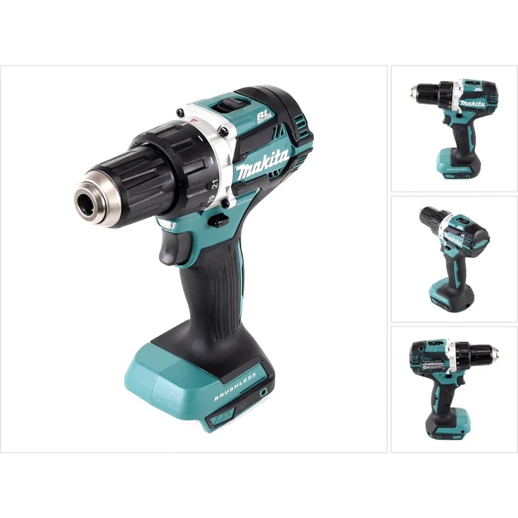 Makita DDF484Z Akku-Bohrschrauber (ohne Akku und Ladegerät) 1,5 - 13 mm Bohrfutter 38 mm, 13 mm Bohrleistung 54 Nm hart - 30 Nm weich blau 500 - 2000 U/min 2-Gang – Bild 2
