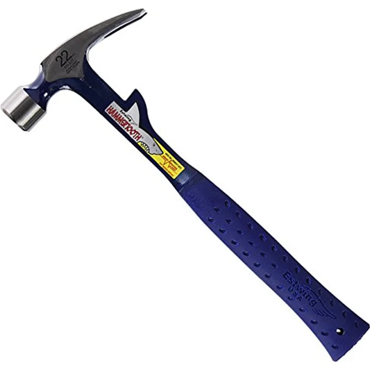 ESTWING Klauenhammer mit Hebeclip, Vinylgriff, gerade, Ø30mm 615g, glatte Bahn