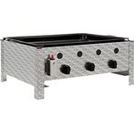 BBQ-Toro Edelstahl Gastrobräter, 3-flammig, mit emaillierter Pfanne