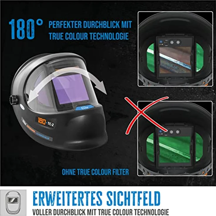 GÜDE Schweißhelm Schweißschild Schweißmaske automatisch GSH 180-TC-2 Modell2021 – Bild 3