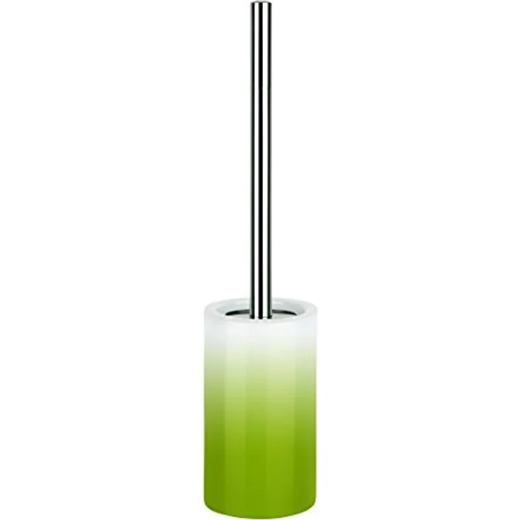 Spirella "Tube WC Bürste Toilettenbürste Klobürste WC Garnitur aus Porzellan Weiß/Grün – Bild 2
