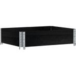 vidaXL Hochbeet Paletten-Aufsatzrahmen Schwarz 80x60 cm Massivholz Kiefer (1 St) - Stapelbar, faltbar, vielseitig einsetzbar