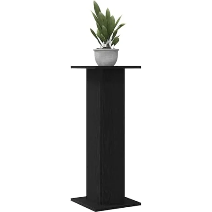 vidaXL Blumenständer Pflanzenständer Schwarze Eiche Holzwerkstoff 30 x 30 x 80 cm (1 St) – Bild 2