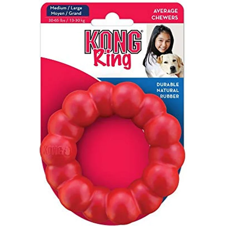 KONG – Ring – Hundespielzeug aus robustem Kautschuk zum Kauen – Für mittelgroße/große Hunde – Bild 3