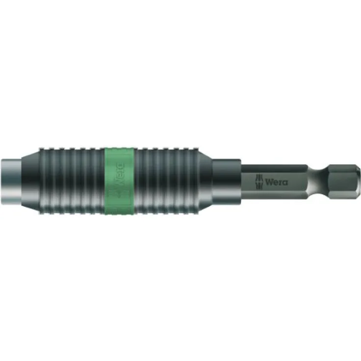 Wera Bithalter 897/4 R, Rapidaptor Universalhalter 6,3 mm (1/4) mit BiTorsion Technologie, 75 mm