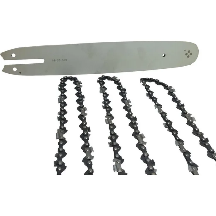 Fritz Krug Ersatzkette Set 3 Stück Profi C Sägeketten 325 1.6 mm 62 + Führungs, Halbmeissel, 38 cm Schwertschnittlänge