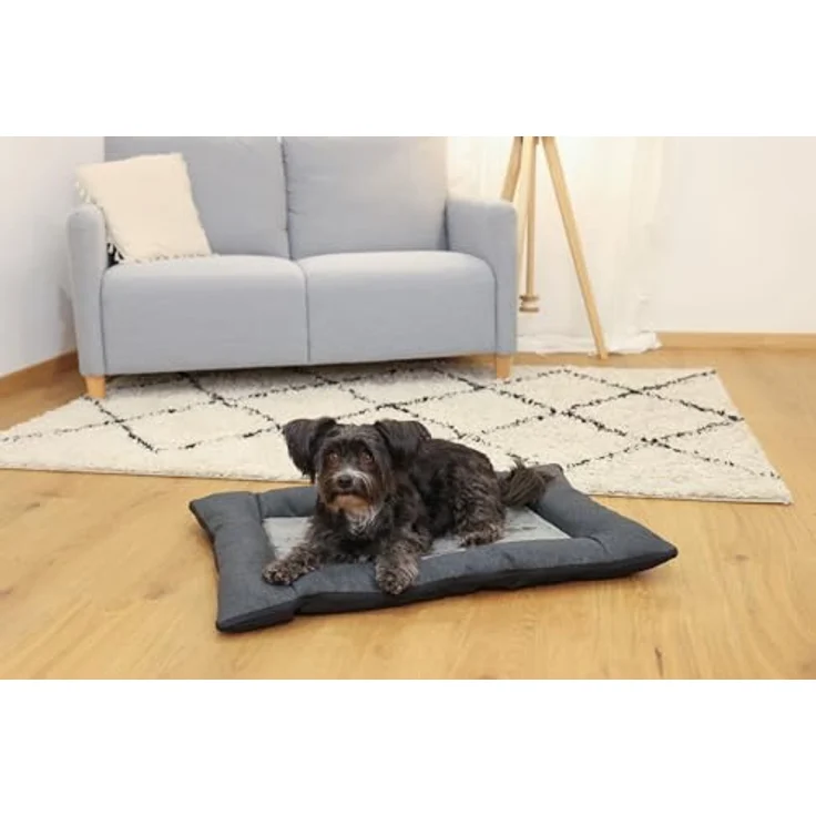 Kerbl Pet Liegekissen Platin Ortho, 100x70x9 cm, grau - Orthopädisches Hundeliegekissen mit viskoelastischem Schaumstoff – Bild 5