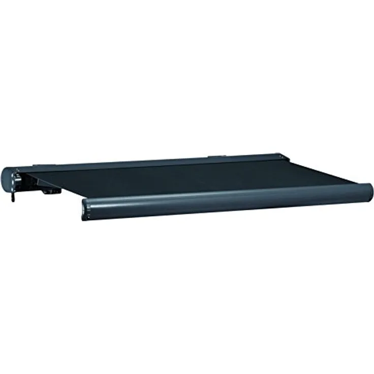 Vollkassettenmarkise 5 x 3 m Sunshade grau/grau Jet-Line Markise Vollkasetten Markise Sonnenschutz UV Terasse Garten Balkon Motor Kasette Aluminium