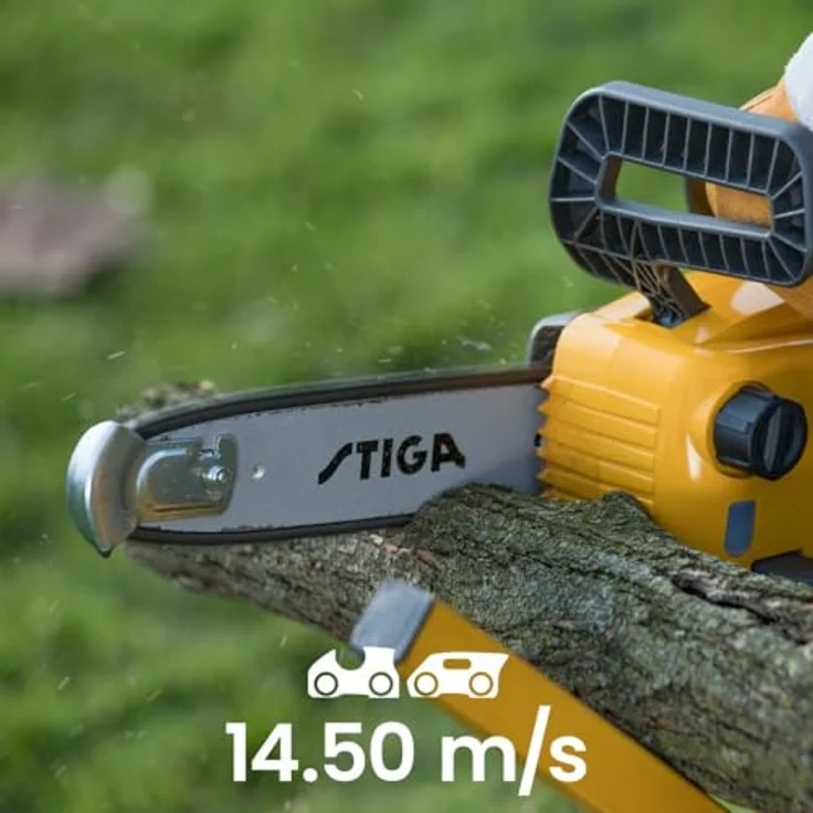 Stiga Akku-Kettensäge 'CS 100e Solo', 25 cm, 700 Watt Elektromotor, 14,5 m/s Kettengeschwindigkeit, leicht mit 2,96 kg, ohne Akku und Ladegerät – Bild 7