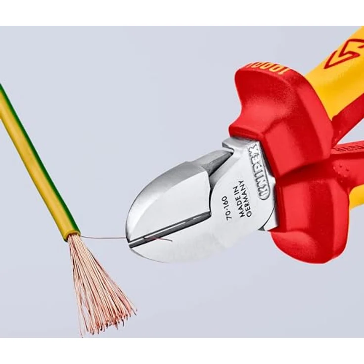 KNIPEX 70 06 160 Seitenschneider isoliert mit Mehrkomponenten-Hüllen, verchromt 160 mm – Bild 5