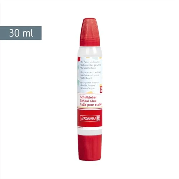 BRUNNEN Bastelkleber 30,0 ml, transparent, mit zwei Spitzen für präzises Kleben – Bild 2