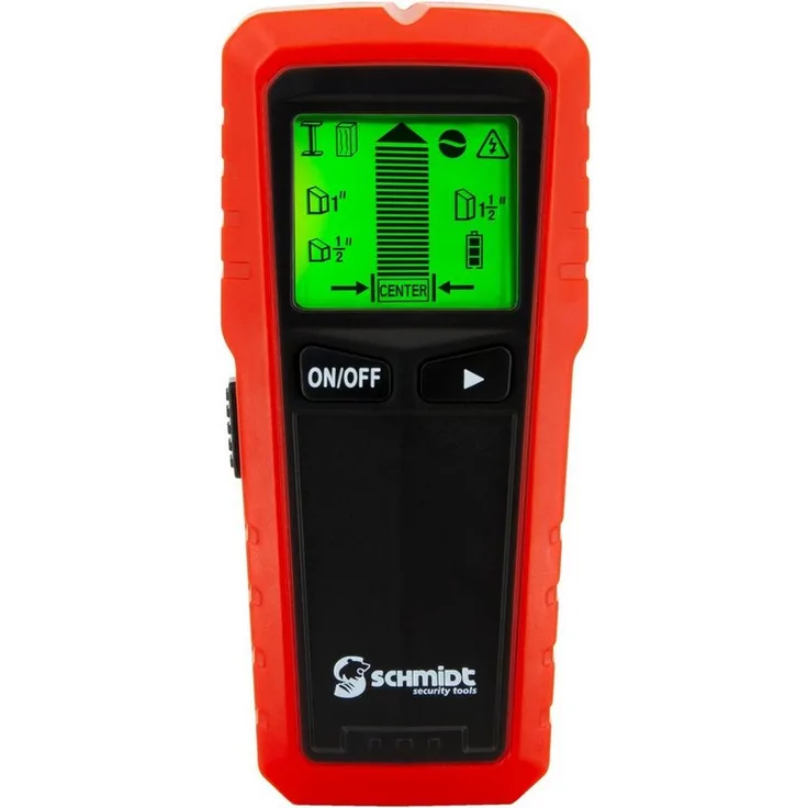 SCHMIDT security tools Leitungsortungsgerät Ortungsgerät CF-13 Wandscanner Multidetektor Balkensucher, digitaler LCD-Display, Farbe: Rot - Preisvergleich