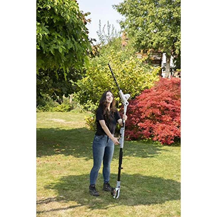 IKRA Akku Teleskop Heckenschere ICPH 2040, mit 2 Akkus 20V (2,0 & 2,5 Ah), Schnelllader, Gurt und 40 cm Schnittlänge – Bild 12