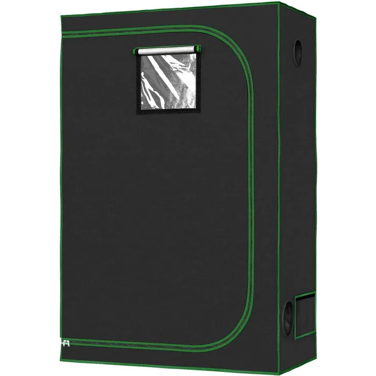 WOLTU Gewächshaus Indoor, Oxford-Gewebe aus 600D, hochreflektierend, schwarz, 120x60x180 cm