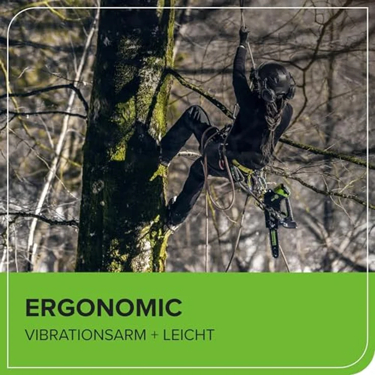 Greenworks GD40TCS, Akku Kettensäge 40V mit 2Ah Akku und Ladegerät, ergonomisches Handgriffdesign – Bild 5