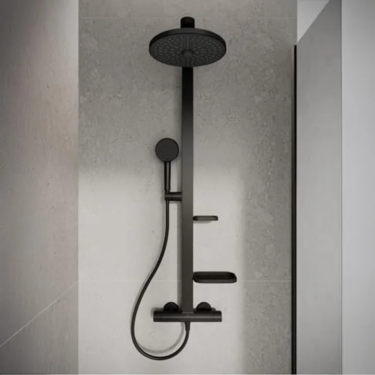 Ideal Standard Alu+ Duschsystem BD583XG mit Ceratherm Alu+ Brausethermostat, in Aluminium – Bild 7