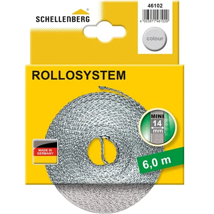 Schellenberg 46102 Rolladengurt 14mm 6m grau