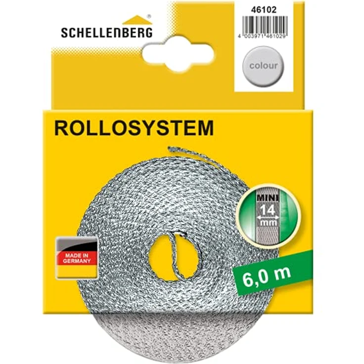 Schellenberg 46102 Rolladengurt 14mm 6m grau – Bild 1