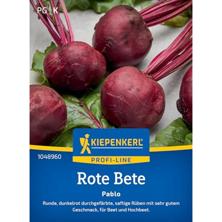 Kiepenkerl Profi-Line Rote Bete Pablo F1-Hybride, kugelrund und saftig, tief dunkelrot, reich an Vitaminen und Mineralien