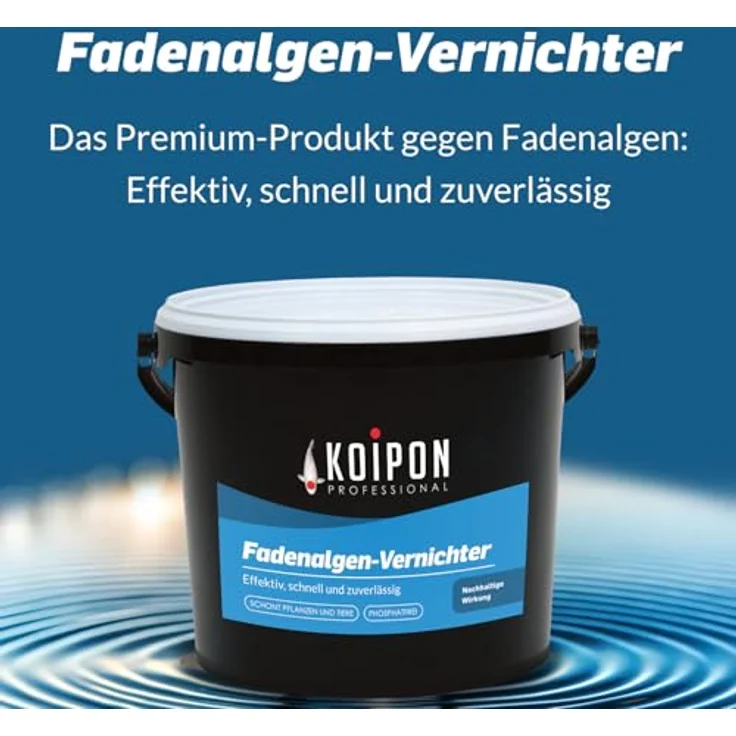 KOIPON Fadenalgen-Vernichter 2,5 kg, phosphatfreier Teich Algenvernichter mit natürlichen Inhaltsstoffen gegen hartnäckige Fadenalgen – Bild 4