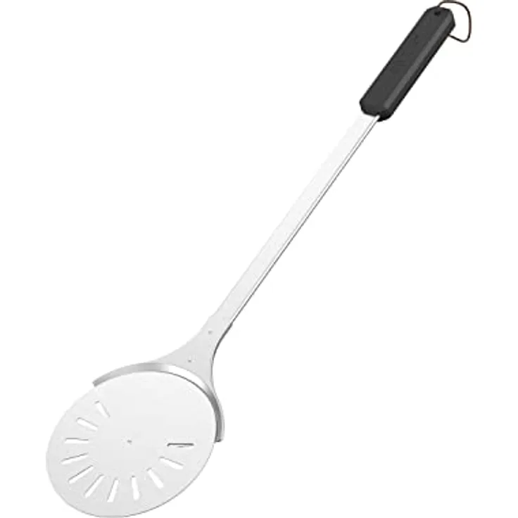Cozze® drehbarer Pizzaspachtel Ø18x76 cm aus Edelstahl