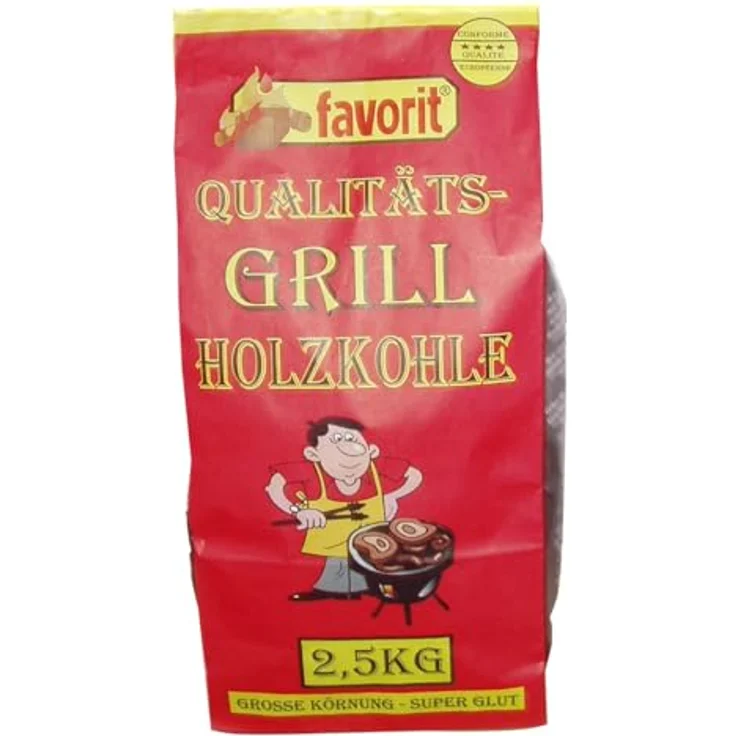 FAVORIT Qualitäts-Grill Holzkohle 2,5 kg – Bild 2