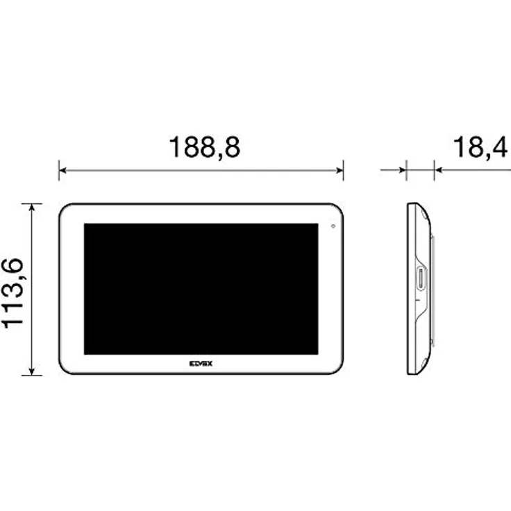 Vimar K40916 Video-Türsprechanlage, 7 Zoll (17,8 cm), Touchscreen, zweifamiliär, mit Netzteil, Grau – Bild 4
