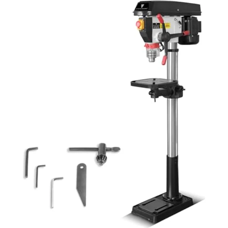 STAHLWERK BD-900 ST, Säulenbohrmaschine 900 W mit Bohrdurchmesser Ø 5-20 mm, 280-2.380 U/min, präzisem Höhenverstellbarem Bohrtisch und stabilem Metallfuß – Bild 1