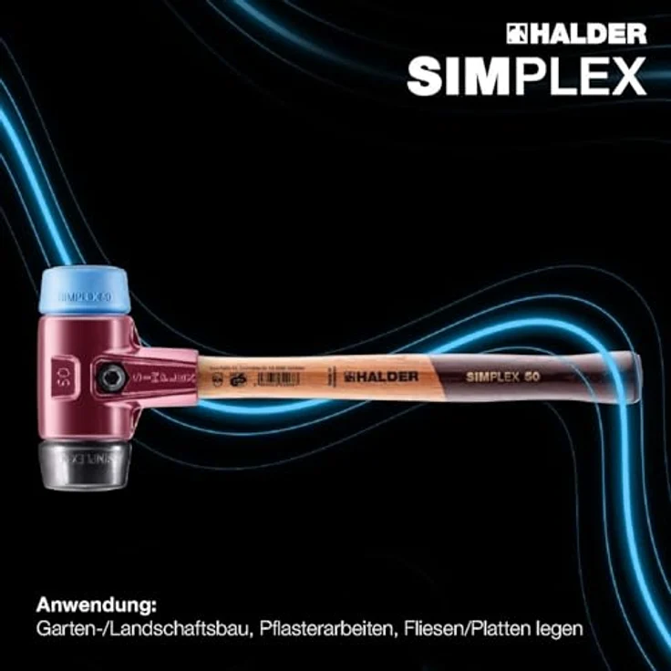 SIMPLEX-Schonhämmer, mit Stahlgussgehäuse und hochwertigen Holzstiel | Ø=30 mm | 3012.030 – Bild 7