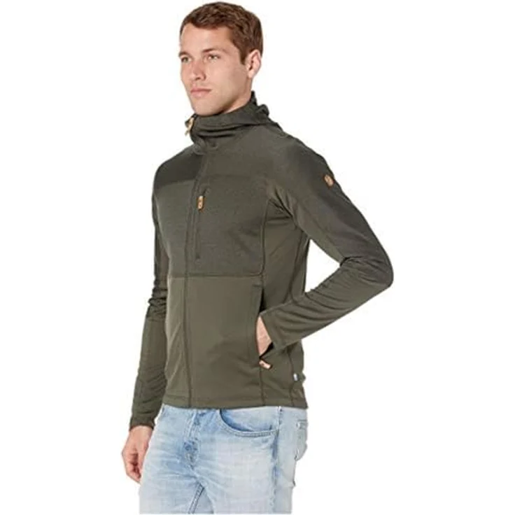 Fjällräven Fleecejacke Abisko Trail, Leichter Hoodie aus verschiedenen Fleecematerialien, schwarz – Bild 2