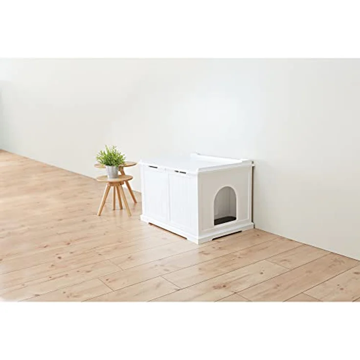 Trixie 40233 Katzenhaus für Katzentoilette XL, 75 × 51 × 53 cm, weiß – Bild 2