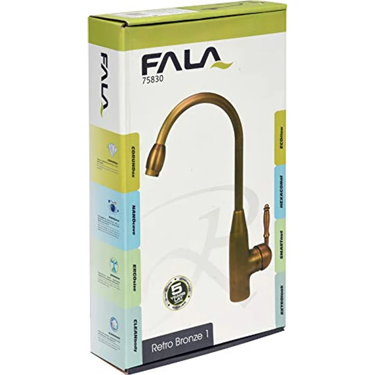 TRIZERATOP Retro Küchenarmatur, Einhebelmischer in Bronze mit schwenkbarem Auslauf, 5 Jahre Garantie – Bild 2