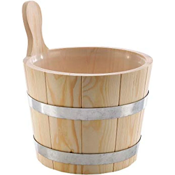Sauna Holz Aufgusseimer 5 Liter – Bild 2