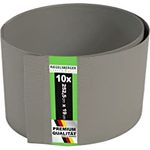 Gartenwelt Riegelsberger Premium Sichtschutzstreifen Sichtschutz Hart PVC Doppelstabmatten Streifen Made IN Germany 10 Stück Steingrau