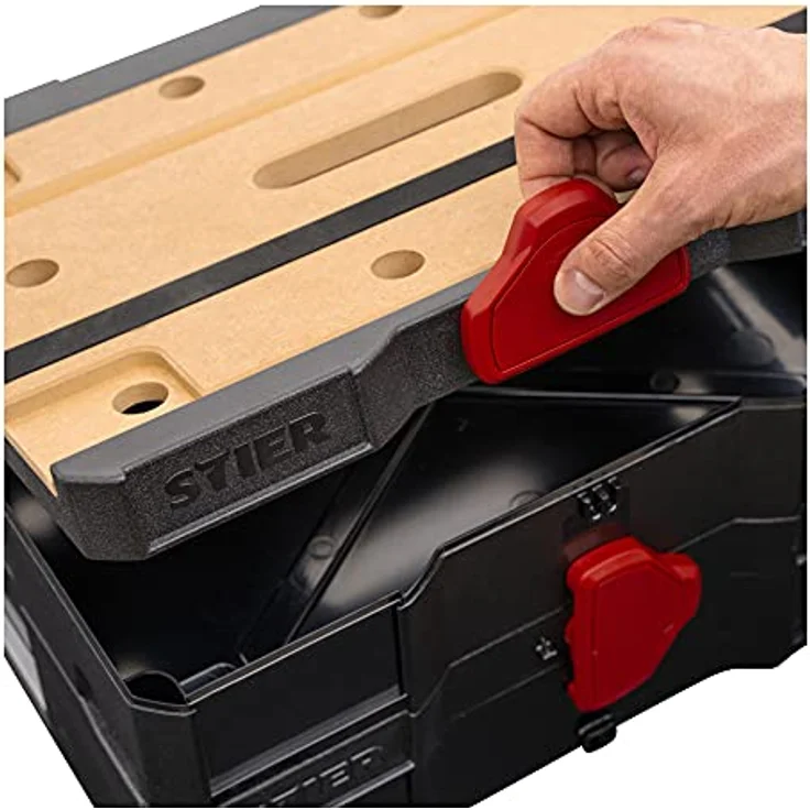 Stier Systainer T-LOC MFT BLACK-Edition, mobiler Werkzeugkoffer mit rutschfester Haftunterlage und flexiblem Stauraum, schwarz – Bild 3